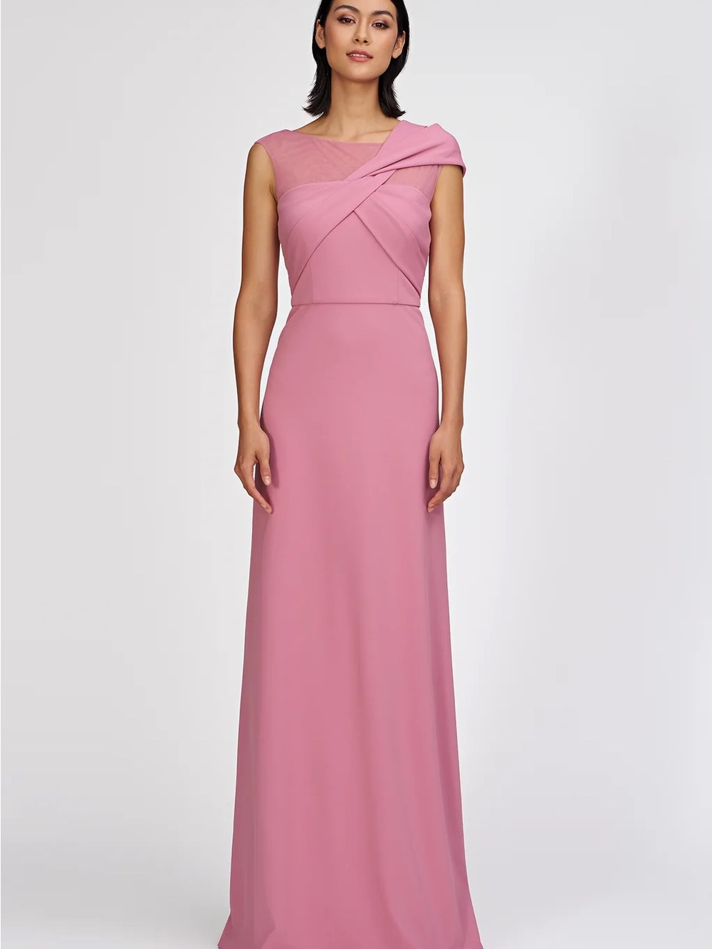JS Collections Dusty Pink Twisted One-Shoulder Maxi Dress